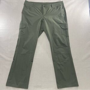 Kuhl Pants Wmn 18W Reg Green Freeflex Cargo Convertible Roll Up Hiking Gorpcore